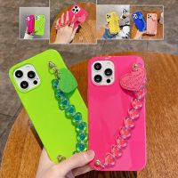 Fashion Simple Neon Fluorescent Color Bracelet Phone Case for Oppo Reno 3 4 5 6 Pro 4Z 4 se Find X2 Neo X3 Lite K9 5G R17 Cover Phone Cases