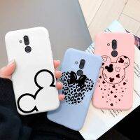 Philander SHOP การ์ตูนหนูผูกโบว์สาวน่ารักสายโทรศัพท์โชคดีสำหรับ Huawei Mate 20 Lite Pro Mate 20 Lite Pro เคสฝาหลังซิลิโคน