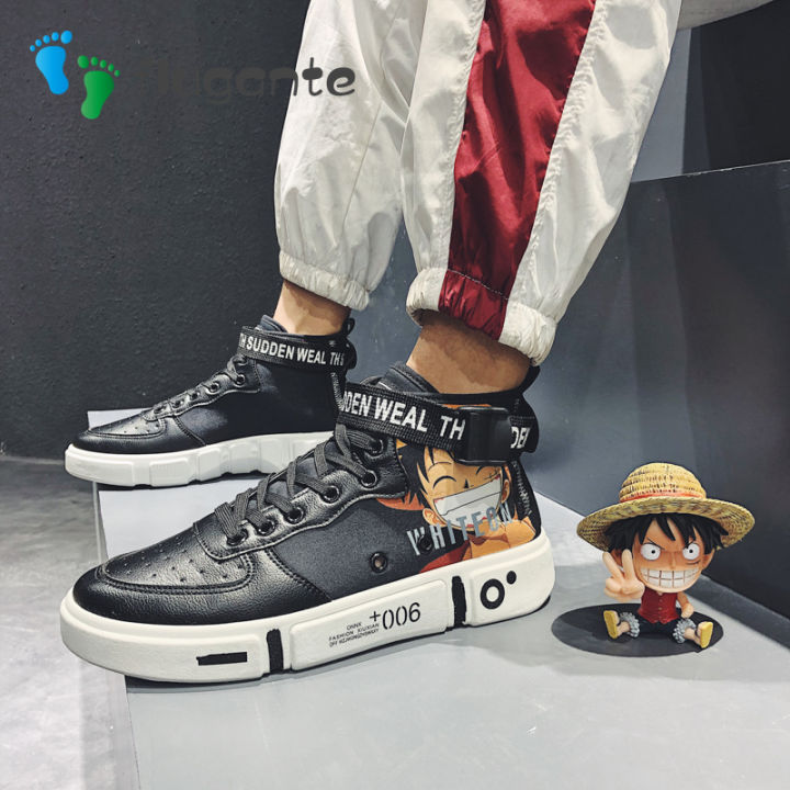 autumn-mens-boots-shoes-high-tops-breathable-lightweight-anime-luffy