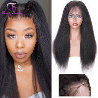 Lace Frontal Wigs Peruvian Kinky Straight Wigs 5x5 Lace Closure Wig For Women 13x6 Lace Front Wigs Transparent Human Hair Wigs