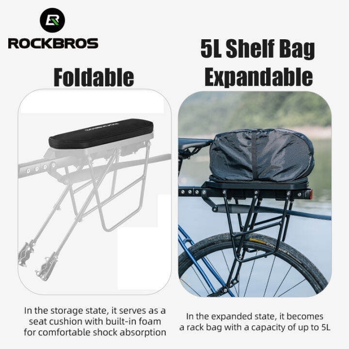 ROCKBROS Bike Rack Bag 5L Foldable Bicycle Racks Rear Luggage Bike