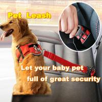 Dog Cat Car Safety Belt Adjustable Leash Vehicle Seat Belt Magic Clip Pet Supplies Harness Safe Lever Traction Collar