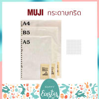 กระดาษกริดมูจิ Grid MUJI ขนาด A5 B5 A4