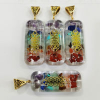 fashion high quality Orgone 50x17mm 10pc retro colorful natural stone pendants 7 colors cuboid charms Accessories free shipping