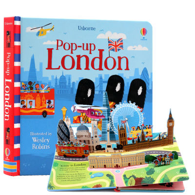 Usborne produced London pop up three-dimensional book English original picture book London famous landmark interesting 3D visual three-dimensional book early education enlightenment turning hole book
