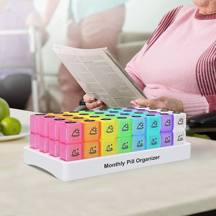 pill-organizer-รายเดือนหนึ่งเดือนกล่องยา32ช่องสำหรับวิตามินอาหารเสริมน้ำมันปลาและยา-drop-shipping