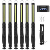 6X 2X COB LED Work Light Pocket Flashlight 1200mAh 2200mAh Rechargeable Emergency Torch 360° Inspection Light Camping Lamp