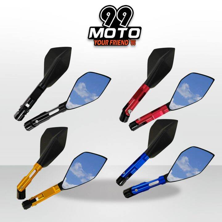 99-moto-กระจกมองข้างแต่ง-5-เหลี่ยม-ขาสั้น-ใส่ได้ทุกรุ่น-1-คู่-มีให้เลือก-4-สี