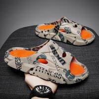 Original Brand New Slippers Mens Sandals Fashion Thick Bottom Anti-slip Slip-on Camouflage Beach Shoes