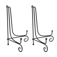 2Pcs 4inch 10.5cm Iron Display Stands Easels for Display Decorative Plate Photo Arts Picture Frame Adjustable Metal Rack Holders