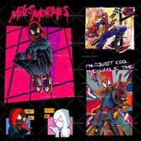 【YF】┋✎☄  Across the Spider-Verse Iron on Patches Transfer for Clothing Thermal Movies Punk Stickers