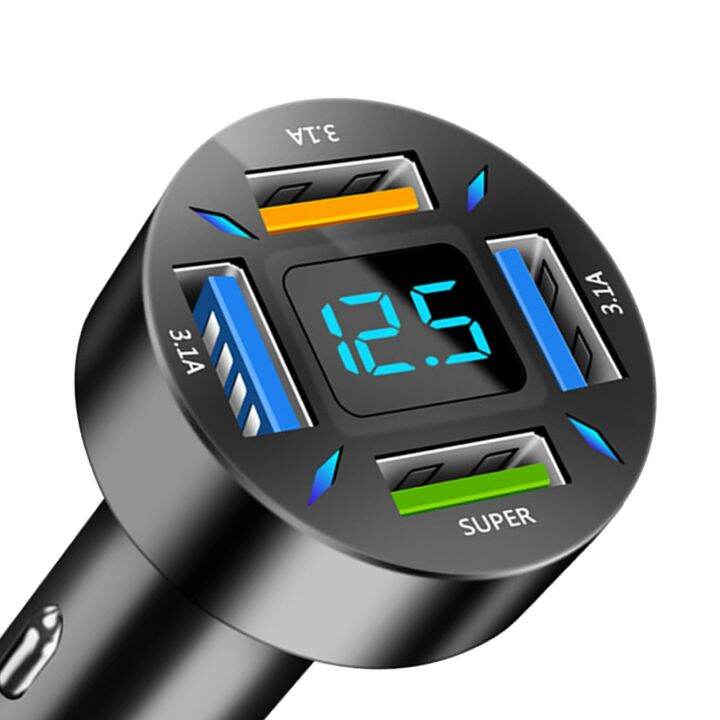 lz-fast-charging-4ports-pd-usb-66w-car-charger-adapter-led-display-qc-3-0-accessoriescar-gadgets-and-accessories