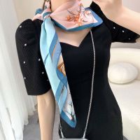 XIN3706 ฤดูใบไม้ผลิฤดูร้อน การแข่งขันทั้งหมด ที่คาดผม Foulard ผ้าเช็ดหน้าผู้หญิง ตกแต่งเข็มขัดกระเป๋า ผ้าพันคอกันแดด ผ้าพันคอสี่เหลี่ยม ผ้าพันคอ ผ้าพันคอผ้าไหมพิมพ์ลาย ผ้าพันคอผ้าไหมซาติน