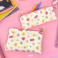 DADDY | Family Pencil Bag กระเป๋าดินสอ ผ้าแคนวาส ลาย Family  มี 2 ขนาดให้เลือก