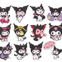 ✱ SANRIO สติกเกอร์ปักครอสสติตช์คริสตัล รูปเจ้าหญิงดิสนีย์ Kuromi 5D แฮนด์เมด DIY ของเล่นเสริมการเรียนรู้เด็ก