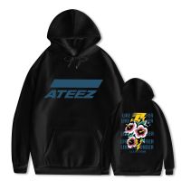 2023 Kpop ATEEZ เสื้อฮู้ดช่องทะลายกำแพงผู้ชาย/ผู้หญิงเสื้อสเวตเชิ้ตสตรีทแวร์คอกลมชายหญิงเสื้อเสื้อสไตล์อานิเมะ