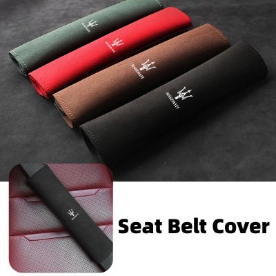 Car Seat Belt Shoulder Cover Auto Protection Soft Interior Accessories For Maserati Granturismo Ghibli Quattroporte Levante Coupe GTS