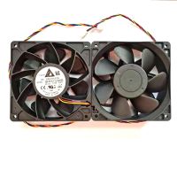 2pcslot QFR1212GHE PWM Speed Control fan 6000RPM 4wire 12V 2.7A 120*120*38mm for S7 S9 S15 L3 T9 T17 for Bitcoin Miner