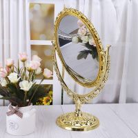 [Chujian home furnishing]  2ด้านกระจกแต่งหน้าขาตั้งโต๊ะกระจกเครื่องสำอางพลาสติก Dresser Mirrors Tools