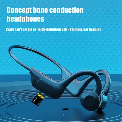 Bone Conduction Headphones IPX6 Waterproof Bluetooth 5.0 with Mic Stereo Earphones Open Ear Lightweight Neckband Headset
