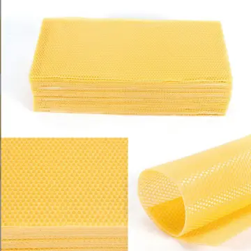 10pcs Beeswax Foundation Beehive Wax Frames Base Sheets Bee Comb