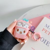 เคสหูฟังอะโวคาโดแมวน่ารักสำหรับ Air Pods ฝาครอบ1/2กล่องชาร์จไร้สายสำหรับ Apple หูฟังไร้สายฝาครอบป้องกันดาว