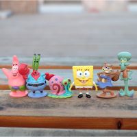 6ชิ้น/เซ็ต Spongebob เค้ก T Oppers ตกแต่งเค้กงานเลี้ยงวันเกิดเด็กของขวัญของเล่นบนคัพเค้กการ์ตูนเทศกาลอุปกรณ์ตกแต่ง