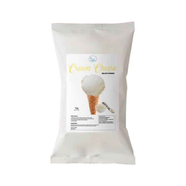 Top Creamery Gelato Cream Cheese Ice Cream Powder 1kg Lazada PH