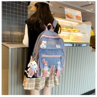 กระเป๋าเป้สะพายหลัง กระเป๋านักเรียน ขนาดใหญ่ จุของได้เยอะ สไตล์เกาหลี และญี่ปุ่น สําหรับเด็กผู้หญิง