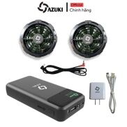 Bộ Phụ Kiện Azuki Super V2 Pin 24000mah Quạt 12V Siêu Mạnh Sử Dụng Cho Áo