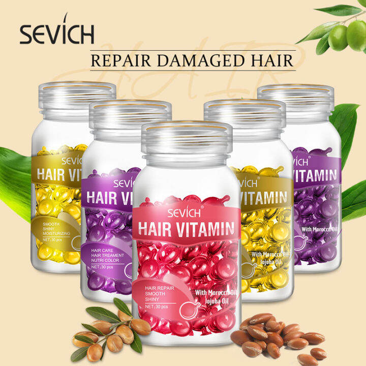 [Buy 3, RM29.9] SEVICH Hair Vitamin 30 Capsules Vitamin Rambut Repair