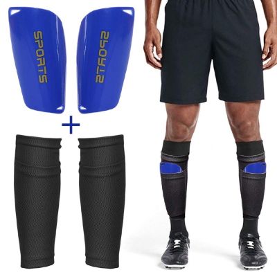 Football Shin Guard Socks Shin Pads Sleeves Double Layer Mesh Breathable for Football Games Beginner Elite Athlete