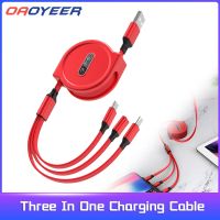 ◙✱ Makaron Telescopic Three In One Data Cable Charging Wires Suitable for Android Type-C Super Fast Charging Data Cable