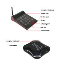 ร้านอาหาร Pager DC12V/2A Wireless Coaster Pager System 10 Submachine สำหรับร้านอาหาร