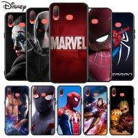 {OLI STUDIO} Marvel SuperheroesCase สีดำ ForA73 A70 A20 A10A03 J7 J6 Note10 9Lite Plus F23 M52 M21