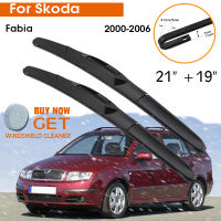 Car Wiper Blade For Skoda Fabia 2000-2006 Windshield Rubber Silicon Refill Front Window Wiper 21"+19" LHD RHD Auto Accessories