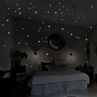 407pcs Wall Stickers In The Dark Star Vinyl Sticker for Kid Room Fluorescent Decoration