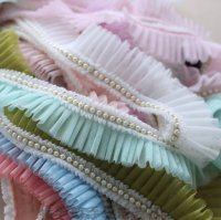 1 เมตรกว้าง 6 ซม. 14 สี Embroiedry Ruffle ตาข่ายลูกไม้ Trim ลูกปัดลูกไม้ผ้าริบบิ้นสำหรับเสื้อผ้าชุดเย็บอุปกรณ์เสริม DIY-HVA STORE