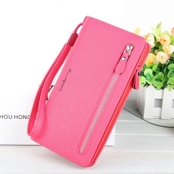 new-long-clutch-leather-zipper-pocket-multifunction-wallet-women-phone-card-holder-purse-female-bag