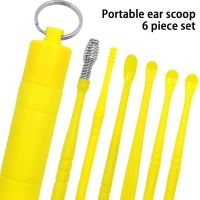 6 PCS Ear Cleaner ABS Ear Care Spoon Tool Soft Spiral For Ears Earwax Picker Cleaning Ear Wax Portable Removal Earpick Remover