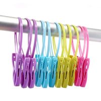 12 pcs Plastic Clothespins Hooks Laundry Clips Travel Portable Bra Socks Hanger Pegs Racks Anti Wind Socks Clips Airer Hooks