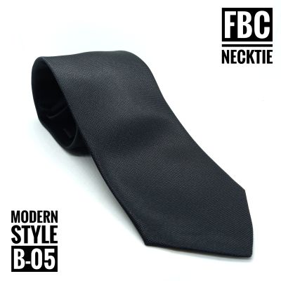 B-05 เนคไทสำเร็จรูปสีกรม ไม่ต้องผูก แบบซิป Men Zipper Tie Lazy Ties Fashion (FBC BRAND)ทันสมัย เรียบหรู มีสไตล์