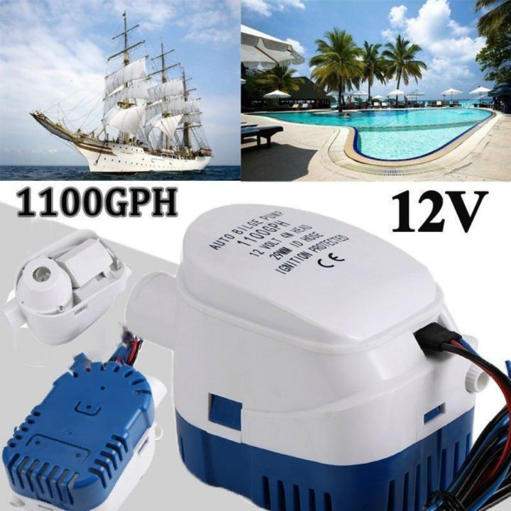 12V Bilge Pump 1100GPH Automatic Boat Marine Water Pump With Float