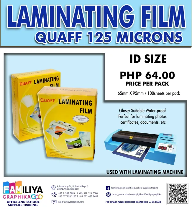 QUAFF Laminating Film ID Size Lazada PH
