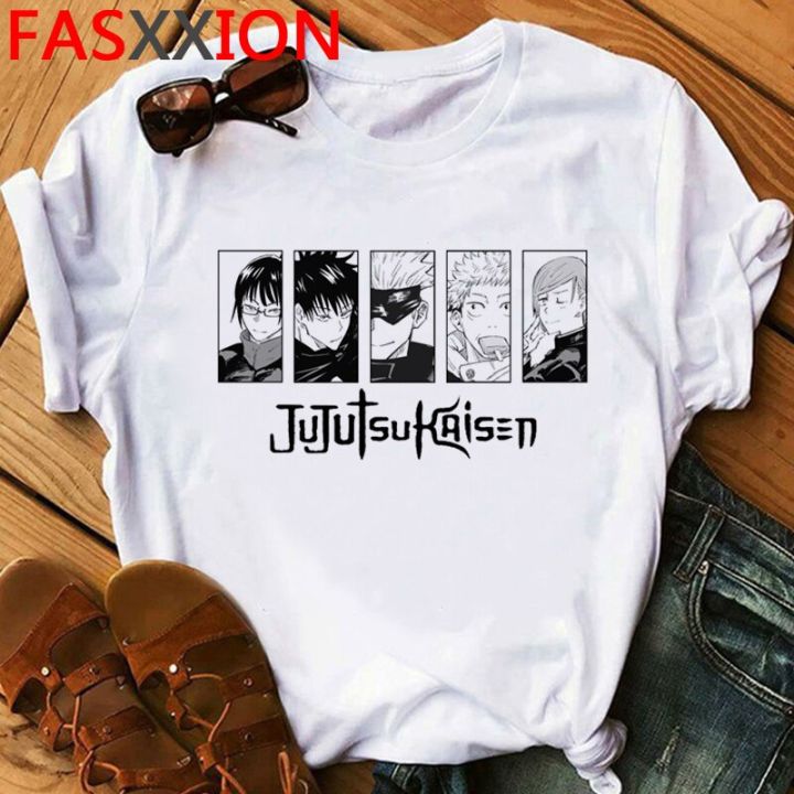 Female Japanese Anime Kawaii Jujutsu Kaisen Tshirt Gojo Satoru Manga T ...