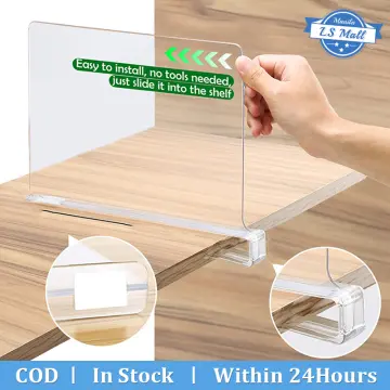 Large Acrylic Shelf Dividers for Closet Organization 2PCS Closet Shelf  Divider Closet Dividers for Shelves Shelf Organizer