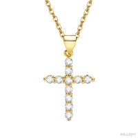 【hot】♟  Minimalist Pendant Neckalce for Women  CZ Crucifix Neclace 316L Not Fade