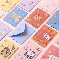 Cute Cartoon Postcard New Year Gift Decoration Letter Paper Greeting Card Birthday Card Blessing Thank Envelope Greeting Cards
