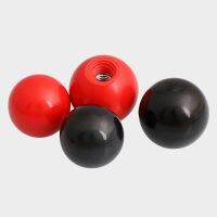 2pcs Iron core internal thread spherical machine tool black red handle knob plastic nut M5M6M8M10M12 Nails Screws Fasteners