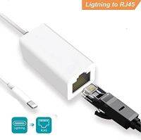 Lightning to Ethernet AdapterRJ45 Ethernet LAN Network Adapter Cable with 8 Pin Connector Compatible with iPhone